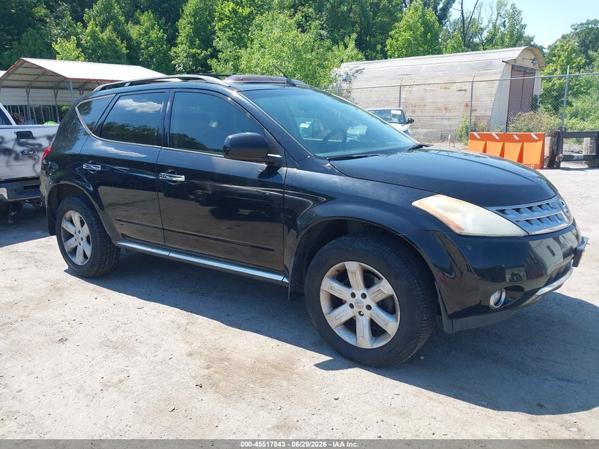 2006 Nissan Murano VIN JN8AZ08W86W538765 IAAI salvage auction — NORMAL WEAR, Clear (Maryland), sold $250 on 2026-07-21 (photo 1)