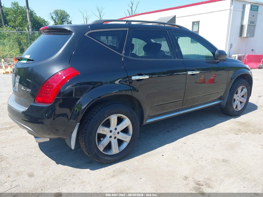 2006 Nissan Murano VIN JN8AZ08W86W538765 IAAI salvage auction — NORMAL WEAR, Clear (Maryland), sold $250 on 2026-07-21 (photo 4)