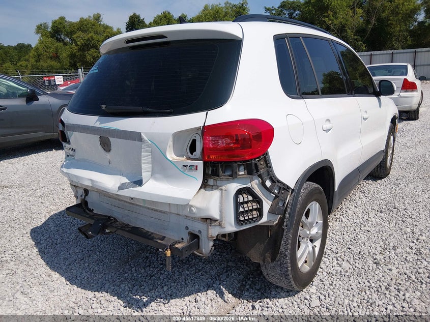 2017 Volkswagen Tiguan VIN WVGBV7AX4HK005048 IAAI salvage auction — REAR END, Salvage Title, sold $875 on 2026-07-30 (photo 4)
