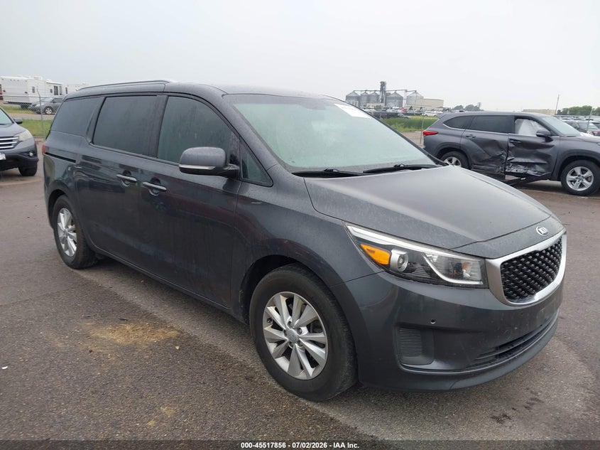 2017 Kia SEDONA VIN KNDMB5C15H6325491 IAAI salvage auction — REAR END, Parts Only Bos (Minnesota), sold $300 on 2026-07-29 (photo 1)
