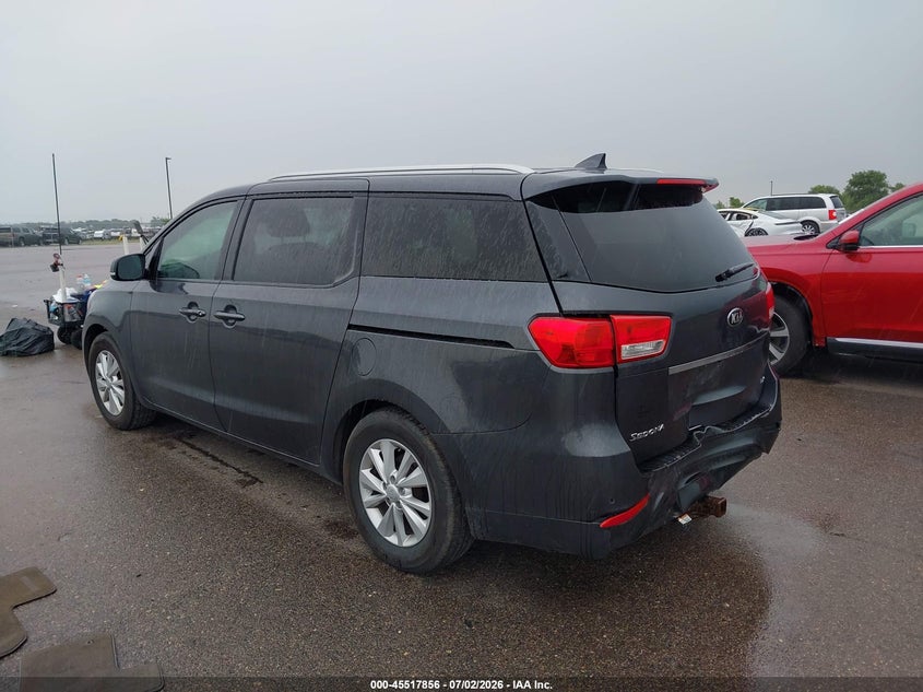 2017 Kia SEDONA VIN KNDMB5C15H6325491 IAAI salvage auction — REAR END, Parts Only Bos (Minnesota), sold $300 on 2026-07-29 (photo 3)
