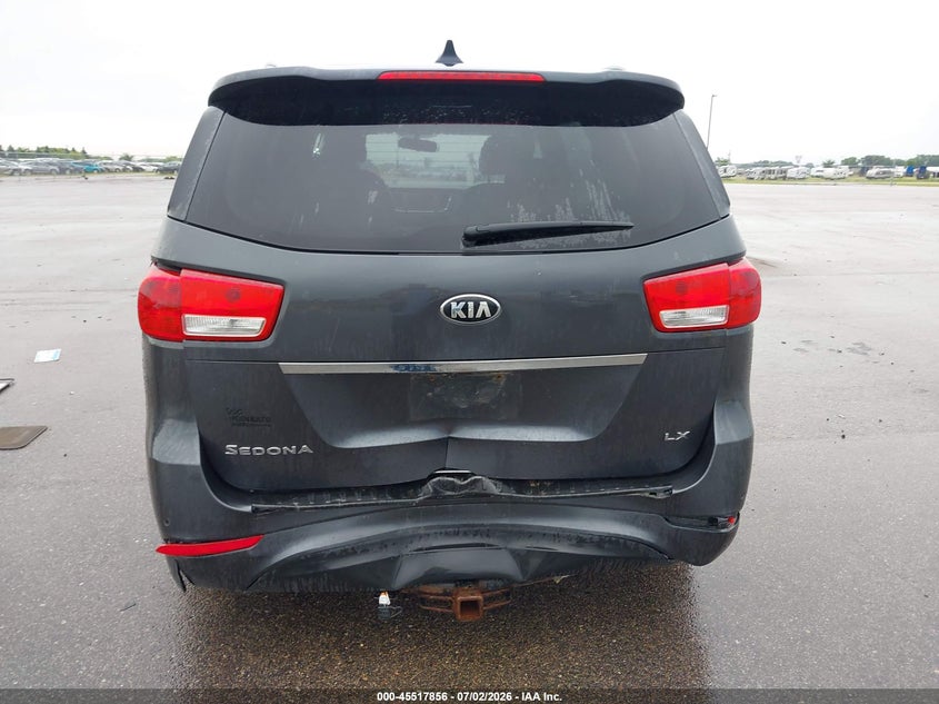 2017 Kia SEDONA VIN KNDMB5C15H6325491 IAAI salvage auction — REAR END, Parts Only Bos (Minnesota), sold $300 on 2026-07-29 (photo 6)
