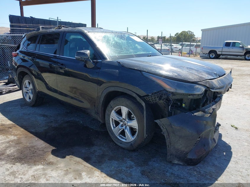 2023 Toyota Highlander VIN 5TDKDRAH2PS521749 IAAI salvage auction — ROLLOVER, Salvage Title, sold $6,100 on 2026-08-01 (photo 1)