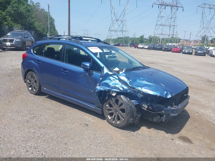 2016 Subaru Impreza VIN JF1GPAU60GH321245 IAAI salvage auction — SIDE, Salvage (Pennsylvania), sold $1,200 on 2026-07-31 (photo 1)