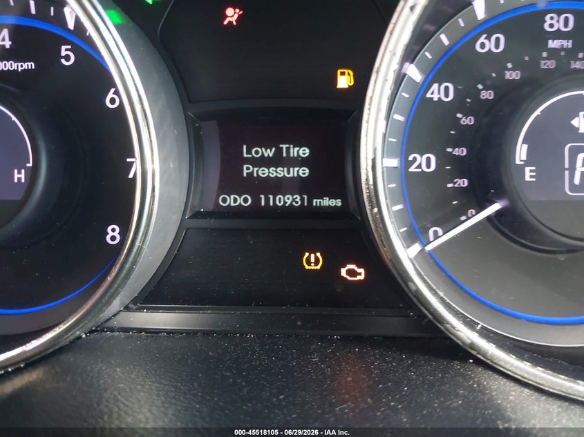 2012 Hyundai Sonata VIN 5NPEC4AC3CH451864 IAAI salvage auction — NORMAL WEAR, Salvage Title - Dealer (California), sold $625 on 2026-07-29 (photo 7)