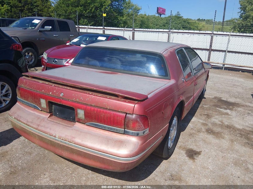 1997 Mercury Cougar VIN 1MELM624XVH630264 IAAI salvage auction — MECHANICAL, Clear (Oklahoma), sold $100 on 2026-07-29 (photo 4)