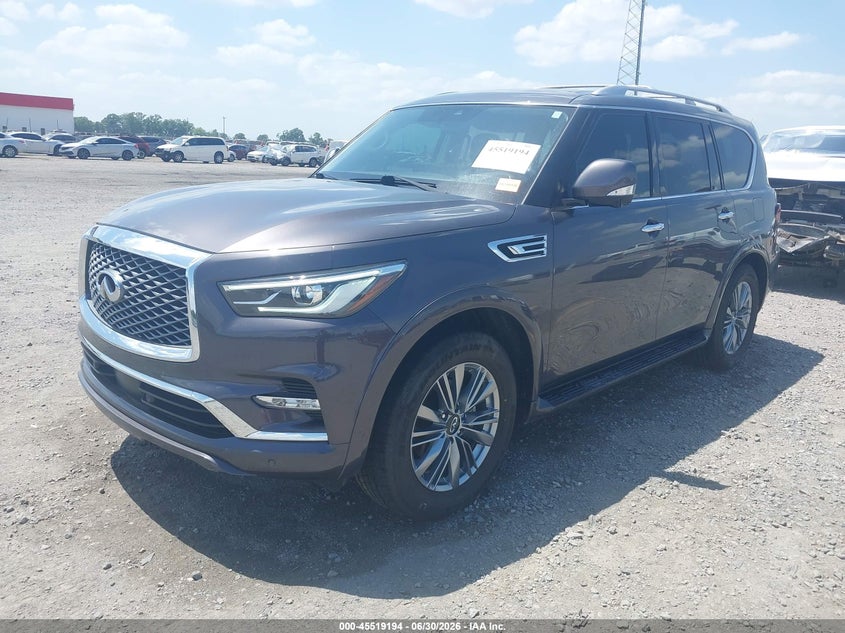 2022 Infiniti Qx80 VIN JN8AZ2AF0N9741734 IAAI salvage auction — SIDE, Salvage Title, sold $8,600 on 2026-07-29 (photo 2)