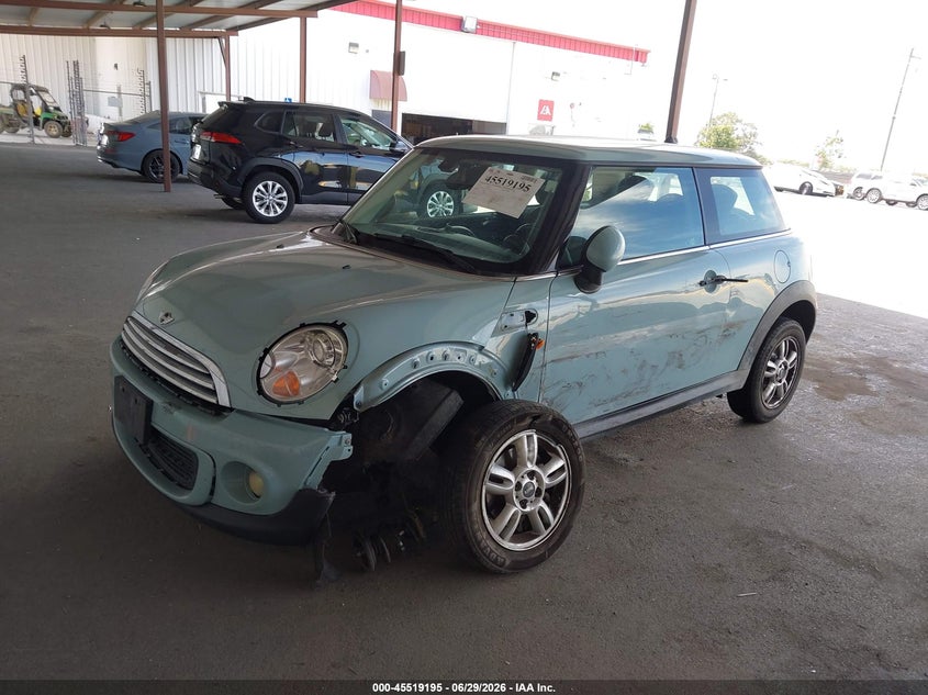 2013 Mini Hard top VIN WMWSU3C55DT678508 IAAI salvage auction — LEFT FRONT, Salvage (California), sold $550 on 2026-07-30 (photo 2)