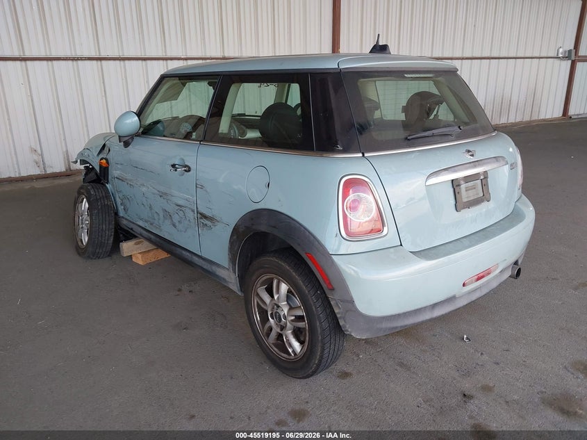 2013 Mini Hard top VIN WMWSU3C55DT678508 IAAI salvage auction — LEFT FRONT, Salvage (California), sold $550 on 2026-07-30 (photo 3)