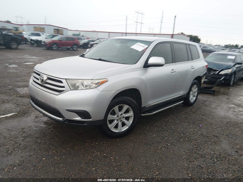 2013 Toyota Highlander VIN 5TDZA3EH7DS040731 IAAI salvage auction — REAR END, Salvage (Louisiana), sold $4,150 on 2026-07-29 (photo 1)