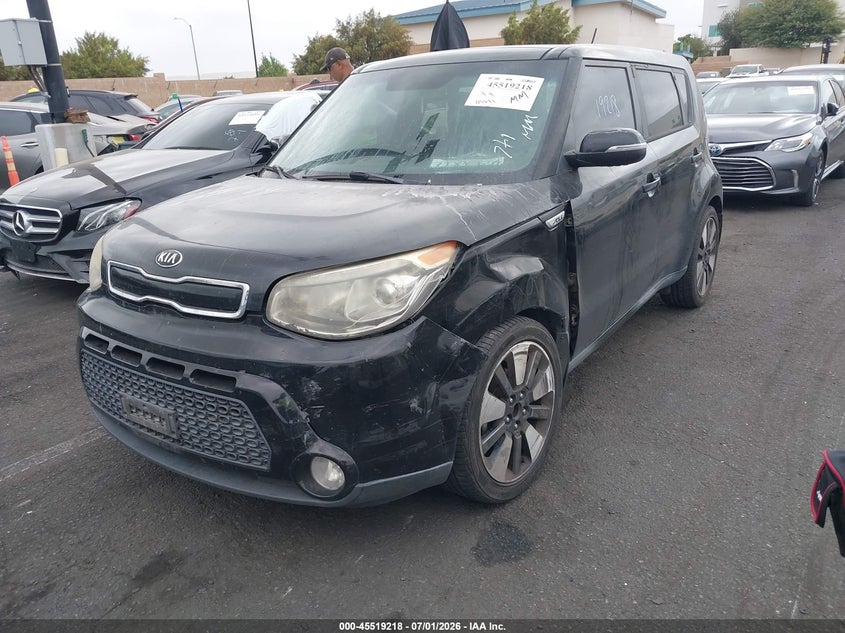 2014 Kia Soul VIN KNDJX3A59E7050762 IAAI salvage auction — LEFT FRONT, Salvage Title, sold $375 on 2026-07-24 (photo 2)