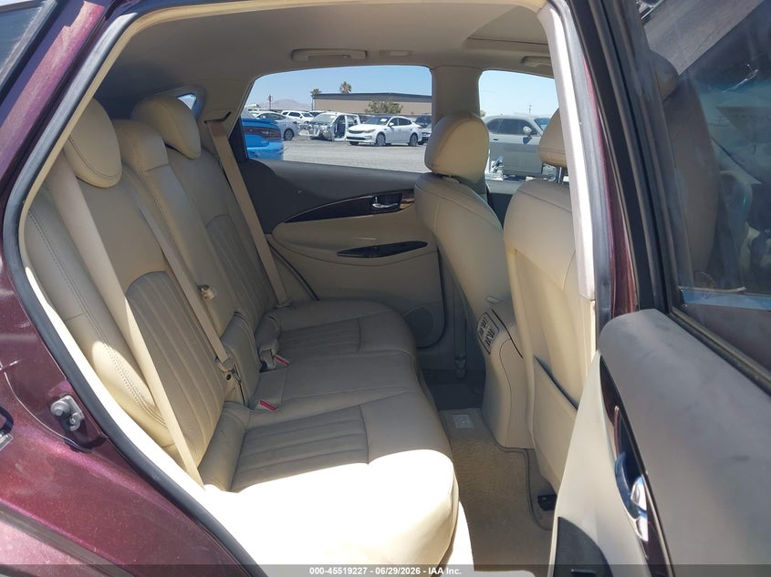 2012 Infiniti Ex VIN JN1AJ0HP6CM400518 IAAI salvage auction — NORMAL WEAR, Clear (California), sold $650 on 2026-07-30 (photo 8)
