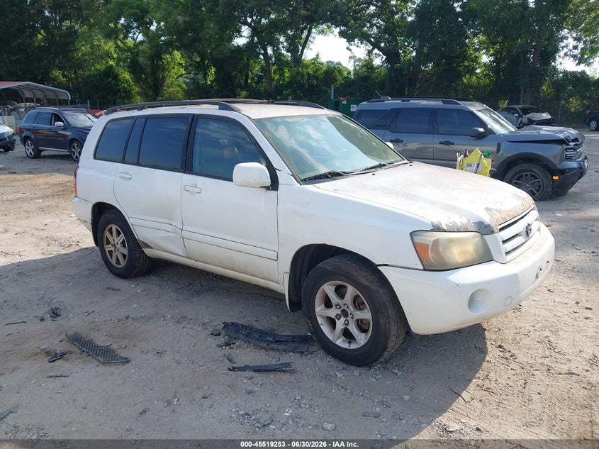 2006 Toyota Highlander VIN JTEGP21AX60104982 IAAI salvage auction — NORMAL WEAR, Clear (Georgia), sold $825 on 2026-07-10 (photo 1)