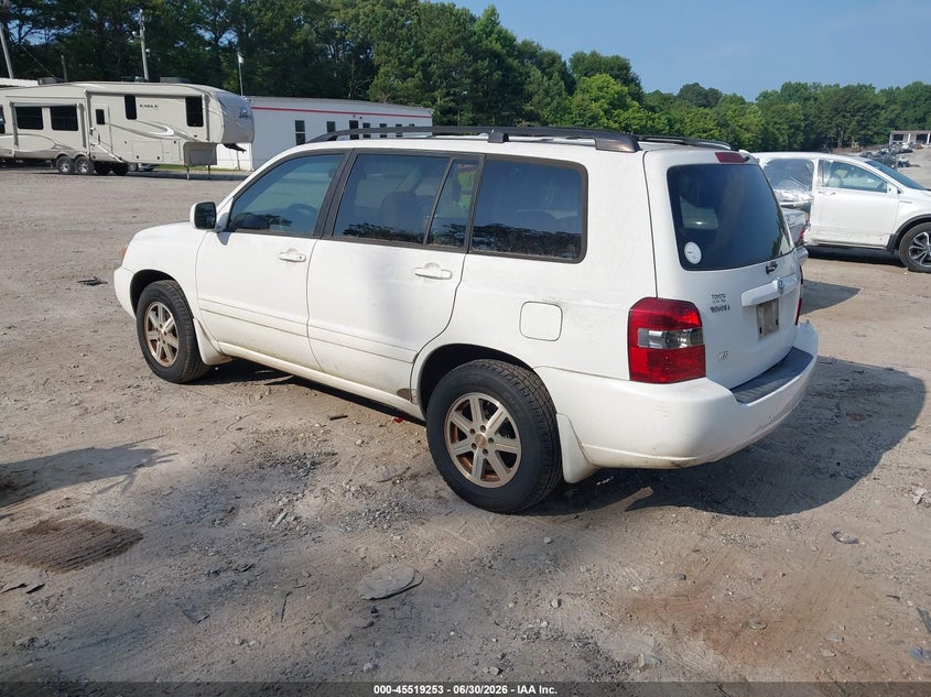 2006 Toyota Highlander VIN JTEGP21AX60104982 IAAI salvage auction — NORMAL WEAR, Clear (Georgia), sold $825 on 2026-07-10 (photo 3)