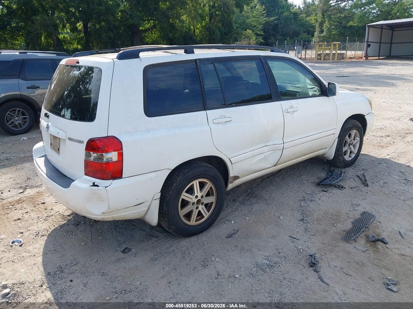 2006 Toyota Highlander VIN JTEGP21AX60104982 IAAI salvage auction — NORMAL WEAR, Clear (Georgia), sold $825 on 2026-07-10 (photo 4)