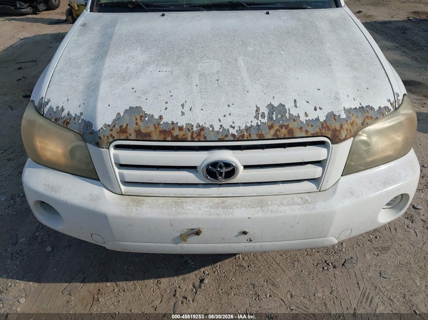 2006 Toyota Highlander VIN JTEGP21AX60104982 IAAI salvage auction — NORMAL WEAR, Clear (Georgia), sold $825 on 2026-07-10 (photo 6)