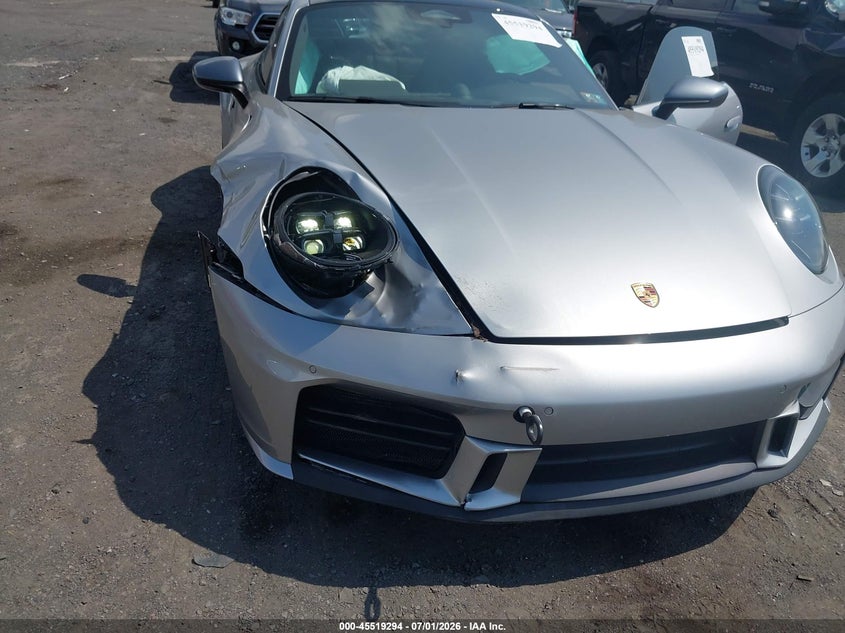 2026 Porsche 911 VIN WP0AA2A90TS206843 IAAI salvage auction — FRONT END, Salvage (Pennsylvania), sold $46,250 on 2026-08-24 (photo 6)