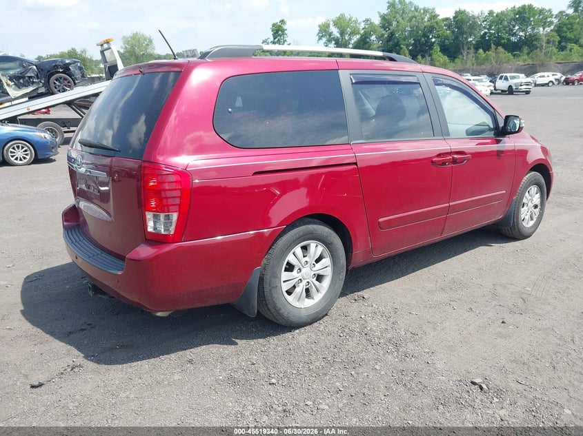 2012 Kia SEDONA VIN KNDMG4C74C6447803 IAAI salvage auction — LEFT SIDE, Salvage Title, sold $775 on 2026-07-28 (photo 4)