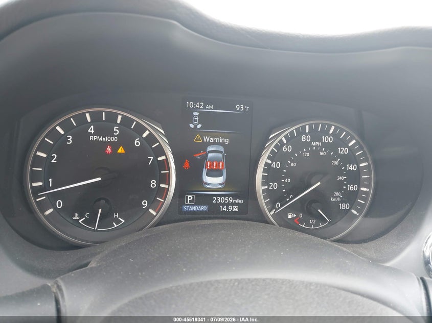 2023 Infiniti Q50 VIN JN1EV7BR2PM542704 IAAI salvage auction — SIDE, Salvage Title, sold $10,275 on 2026-08-11 (photo 7)
