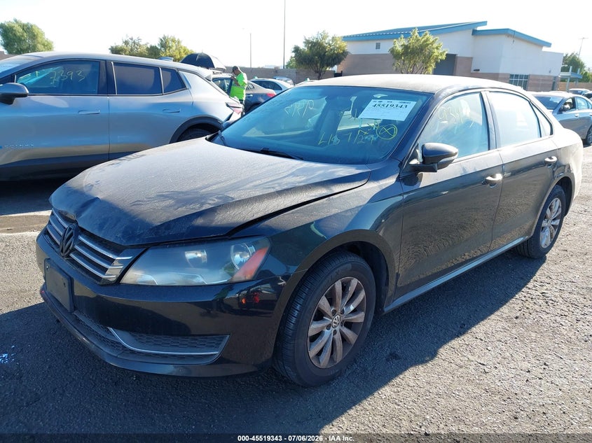 2012 Volkswagen Passat VIN 1VWAP7A33CC070500 IAAI salvage auction — FRONT END, Salvage Title, sold $300 on 2026-08-14 (photo 2)