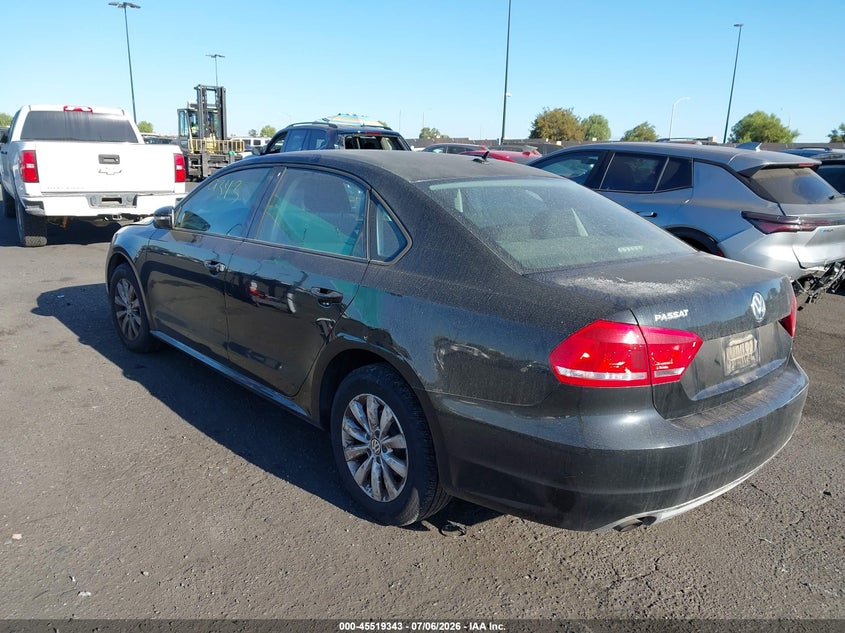 2012 Volkswagen Passat VIN 1VWAP7A33CC070500 IAAI salvage auction — FRONT END, Salvage Title, sold $300 on 2026-08-14 (photo 3)