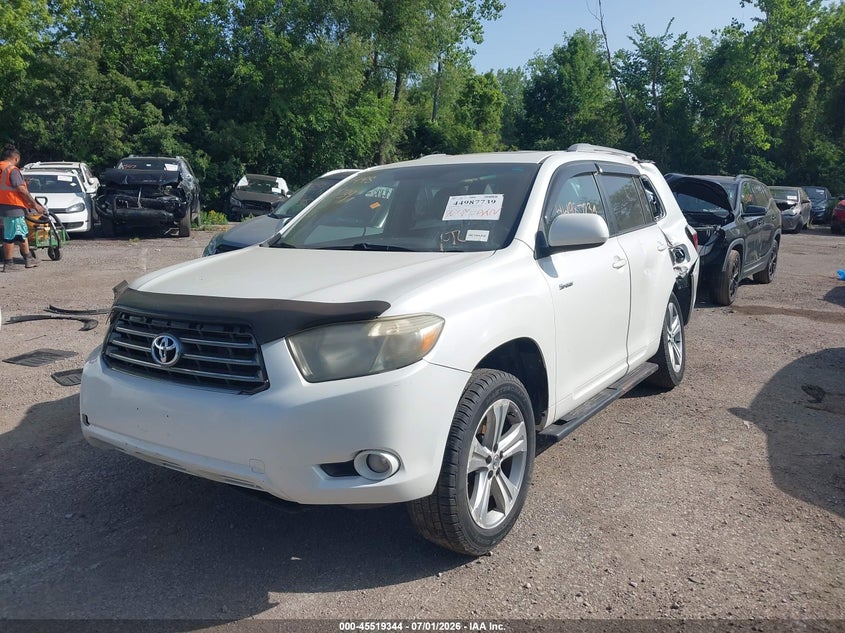 2008 Toyota Highlander VIN JTEDS43A182005310 IAAI salvage auction — LEFT SIDE, Salvage (Michigan), sold $1,350 on 2026-07-21 (photo 2)