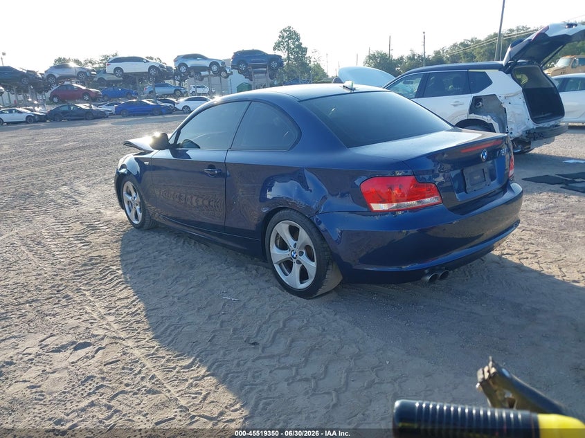 2012 BMW 1 series VIN WBAUP7C51CVP23082 IAAI salvage auction — NORMAL WEAR, Salvage (Florida), sold $550 on 2026-07-28 (photo 3)