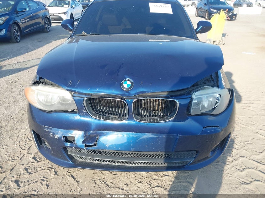 2012 BMW 1 series VIN WBAUP7C51CVP23082 IAAI salvage auction — NORMAL WEAR, Salvage (Florida), sold $550 on 2026-07-28 (photo 6)