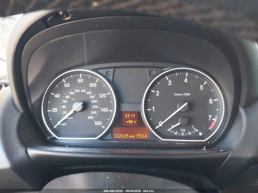 2012 BMW 1 series VIN WBAUP7C51CVP23082 IAAI salvage auction — NORMAL WEAR, Salvage (Florida), sold $550 on 2026-07-28 (photo 7)