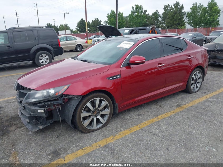 2013 Kia Optima VIN 5XXGR4A65DG223279 IAAI salvage auction — FRONT END, Salvage (California), sold $1,100 on 2026-07-14 (photo 2)