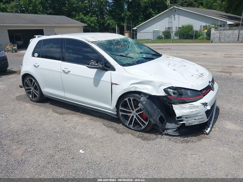 2017 Volkswagen Golf gti VIN 3VW547AU7HM013287 IAAI salvage auction — ROLLOVER, Salvage Title, sold $800 on 2026-07-29 (photo 1)