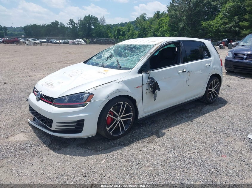 2017 Volkswagen Golf gti VIN 3VW547AU7HM013287 IAAI salvage auction — ROLLOVER, Salvage Title, sold $800 on 2026-07-29 (photo 2)