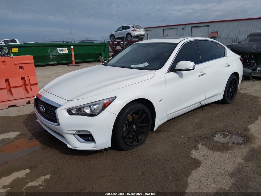 2020 Infiniti Q50 VIN JN1EV7ARXLM256059 IAAI salvage auction — HAIL, Salvage (Kansas), sold $7,525 on 2026-08-07 (photo 2)