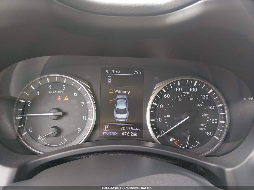 2020 Infiniti Q50 VIN JN1EV7ARXLM256059 IAAI salvage auction — HAIL, Salvage (Kansas), sold $7,525 on 2026-08-07 (photo 7)