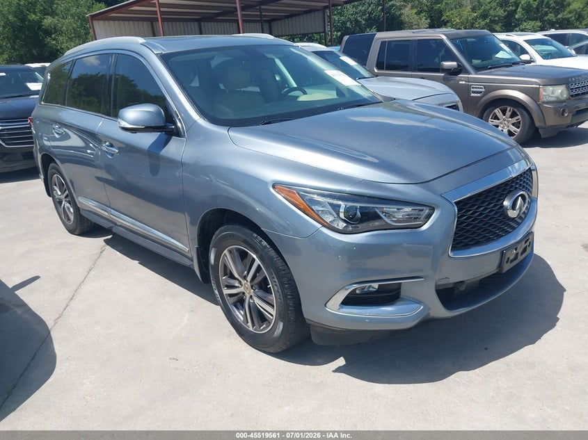 2017 Infiniti Qx60 VIN 5N1DL0MNXHC515012 IAAI salvage auction — ALL OVER, Original (Texas), sold $3,575 on 2026-08-03 (photo 1)