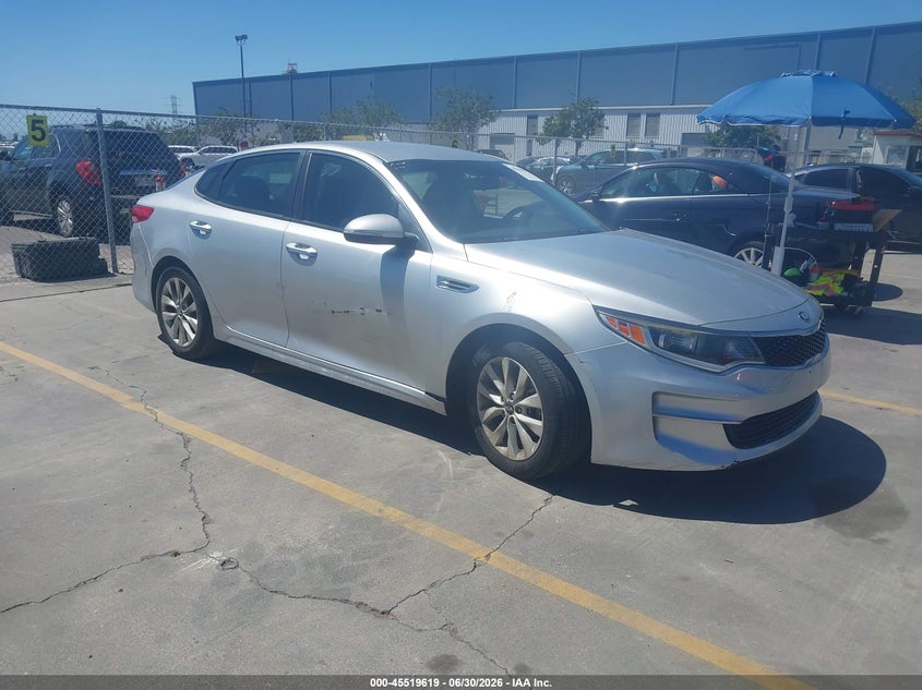 2017 Kia Optima VIN 5XXGT4L32HG129810 IAAI salvage auction — LEFT SIDE, Salvage (California), sold $1,500 on 2026-07-20 (photo 1)