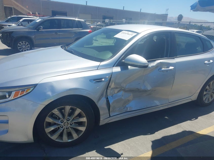 2017 Kia Optima VIN 5XXGT4L32HG129810 IAAI salvage auction — LEFT SIDE, Salvage (California), sold $1,500 on 2026-07-20 (photo 6)