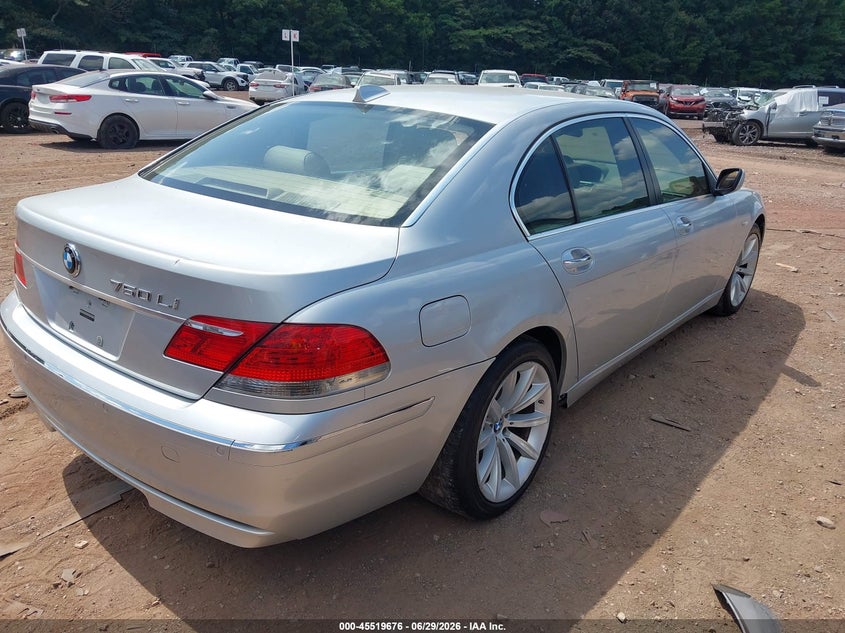 2008 BMW 7 series VIN WBAHN83558DT78374 IAAI salvage auction — MECHANICAL, Clear (Georgia), sold $525 on 2026-07-29 (photo 4)