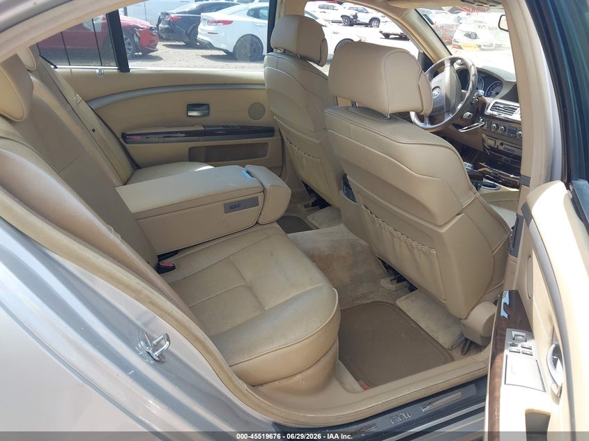 2008 BMW 7 series VIN WBAHN83558DT78374 IAAI salvage auction — MECHANICAL, Clear (Georgia), sold $525 on 2026-07-29 (photo 8)