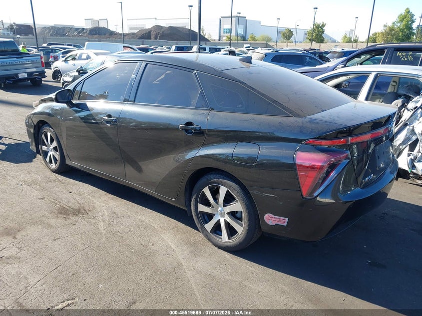 2019 Toyota Mirai VIN JTDBVRBDXKA007078 IAAI salvage auction — RIGHT FRONT, Salvage Title, sold $400 on 2026-07-31 (photo 3)