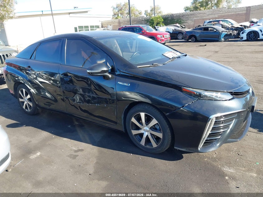 2019 Toyota Mirai VIN JTDBVRBDXKA007078 IAAI salvage auction — RIGHT FRONT, Salvage Title, sold $400 on 2026-07-31 (photo 6)