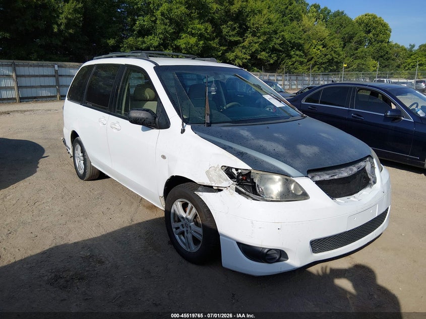 2005 Mazda Mpv VIN JM3LW28A050547322 IAAI salvage auction — FRONT END, Clear (Tennessee), sold $25 on 2026-07-29 (photo 1)