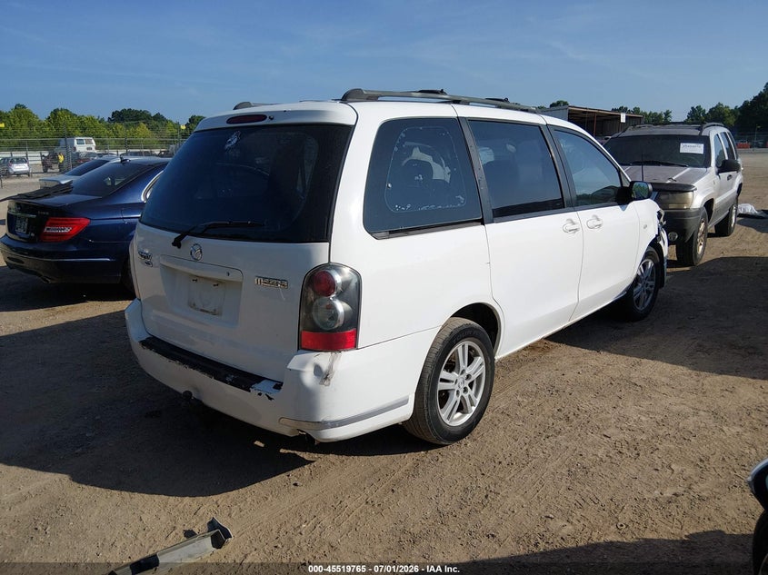 2005 Mazda Mpv VIN JM3LW28A050547322 IAAI salvage auction — FRONT END, Clear (Tennessee), sold $25 on 2026-07-29 (photo 4)