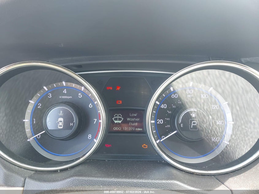 2012 Hyundai Sonata VIN 5NPEB4ACXCH495332 IAAI salvage auction — FRONT END, Salvage Title, sold $600 on 2026-07-22 (photo 7)