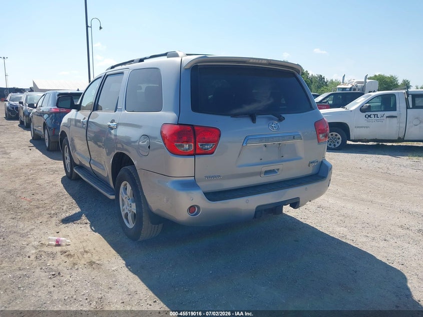 2008 Toyota Sequoia VIN 5TDBY68A38S000360 IAAI salvage auction — NORMAL WEAR, Regular Certificate (Iowa), sold $3,500 on 2026-07-20 (photo 3)
