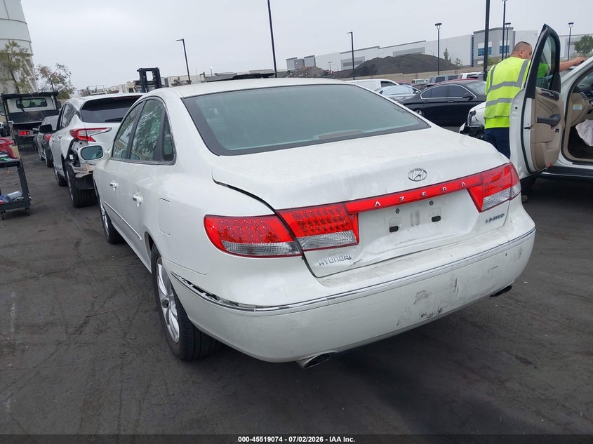 2007 Hyundai Azera VIN KMHFC46F07A184991 IAAI salvage auction — REAR END, Salvage Certificate (California), sold $1,650 on 2026-08-02 (photo 6)