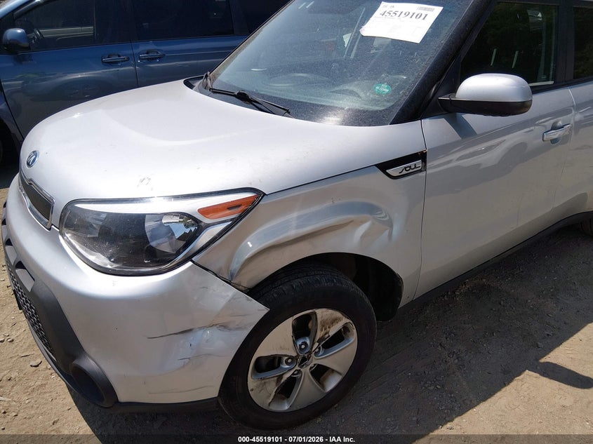 2016 Kia Soul VIN KNDJN2A2XG7873712 IAAI salvage auction — LEFT FRONT, Clear (Massachusetts), sold $1,550 on 2026-07-16 (photo 6)