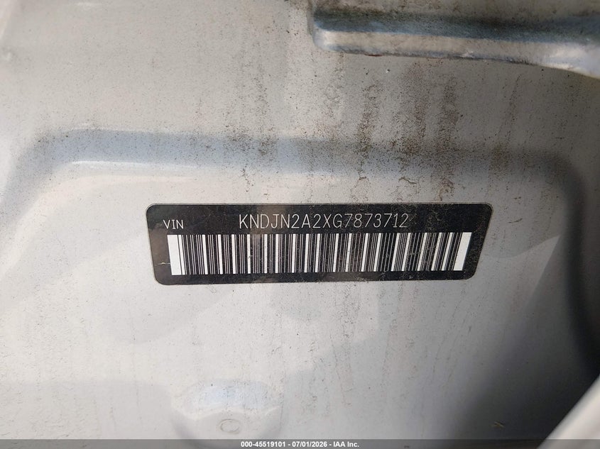 2016 Kia Soul VIN KNDJN2A2XG7873712 IAAI salvage auction — LEFT FRONT, Clear (Massachusetts), sold $1,550 on 2026-07-16 (photo 9)