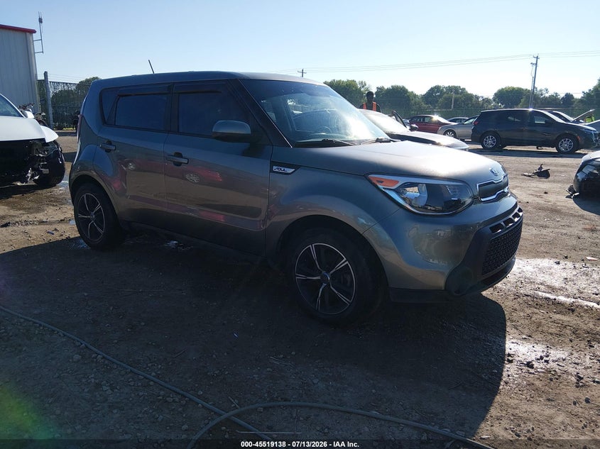 2016 Kia Soul VIN KNDJN2A24G7350993 IAAI salvage auction — HAIL, Salvage (Kansas), sold $1,700 on 2026-07-31 (photo 1)