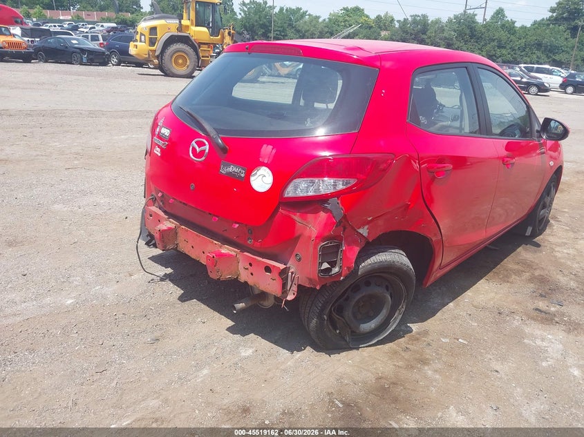 2011 Mazda 2 VIN JM1DE1HZ8B0114553 IAAI salvage auction — RIGHT REAR, Salvage (Pennsylvania), sold $425 on 2026-07-31 (photo 6)